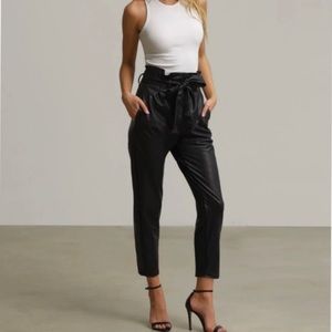 COMMANDO | Faux Leather Paper Bag Waist Pants | M